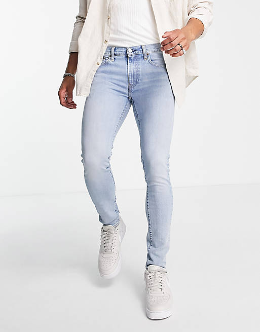 Levi's skinny tapered fit jeans in light blue wash | ASOS