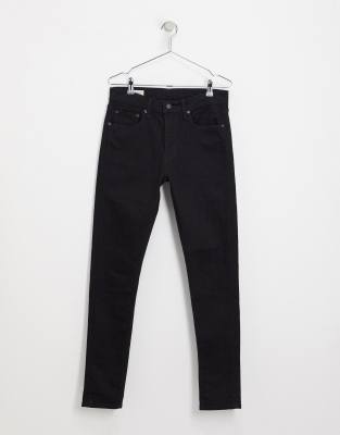 black skinny tapered jeans