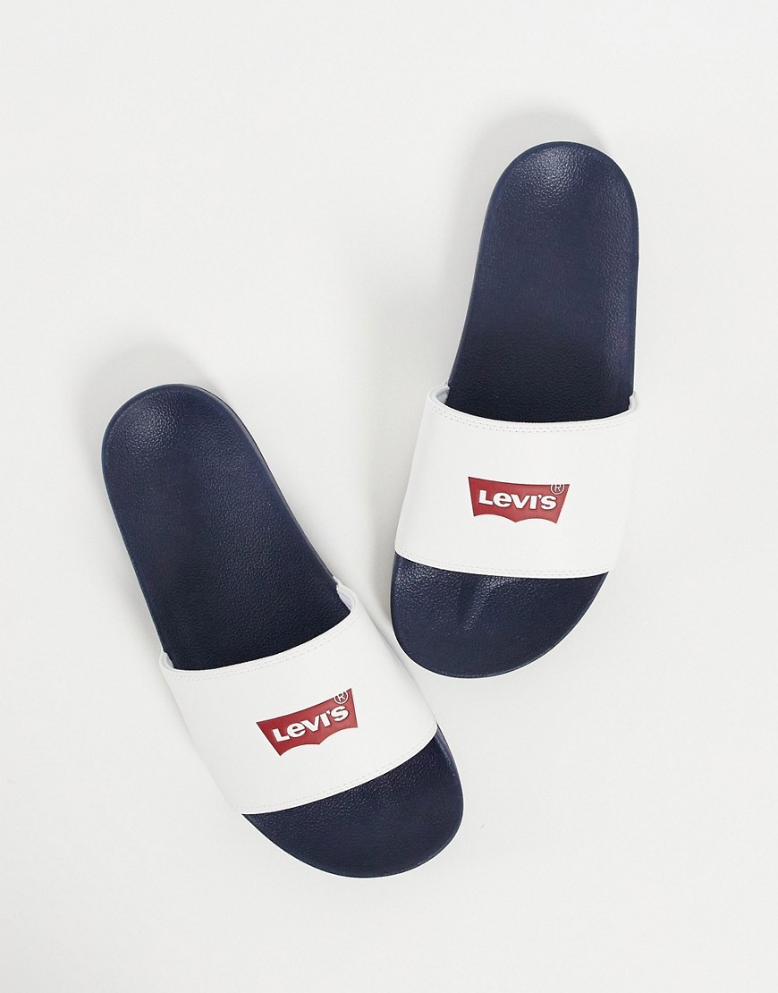 Levi's - Sliders con piccolo logo batwing, colore bianco