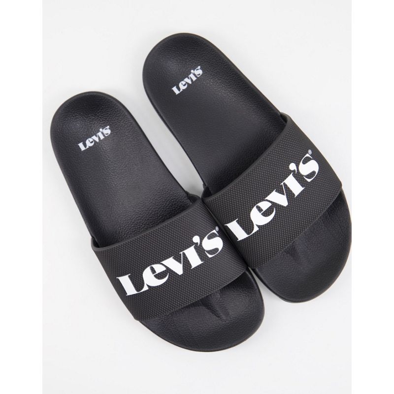 Designer Donna Levi's - Sliders nere con logo bianco