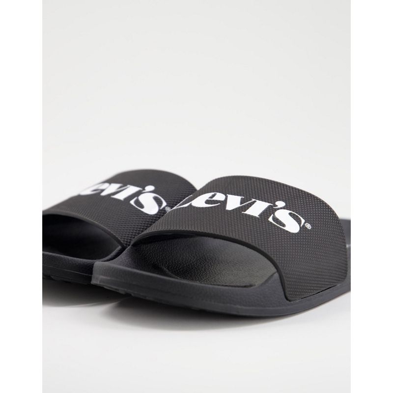 Designer Donna Levi's - Sliders nere con logo bianco