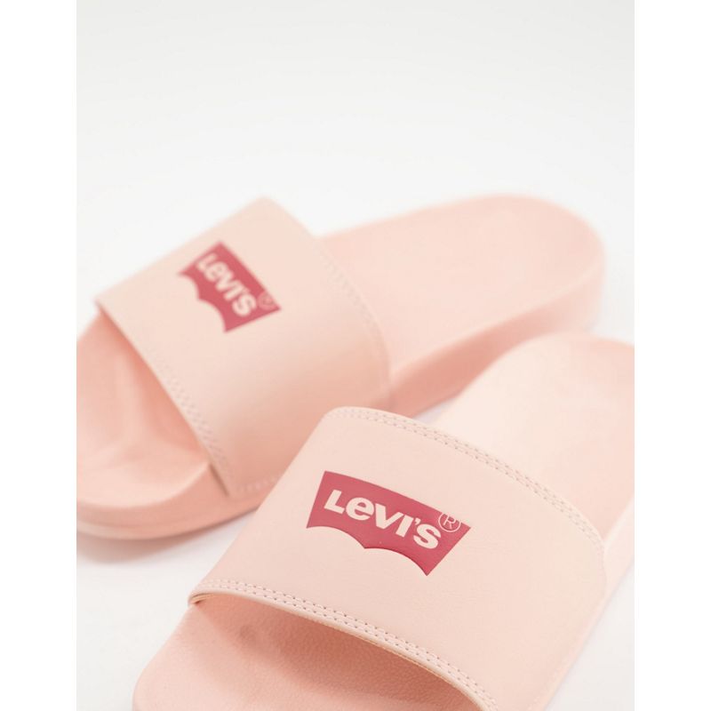 M4CuJ  Levi's - Sliders rosa con logo batwing
