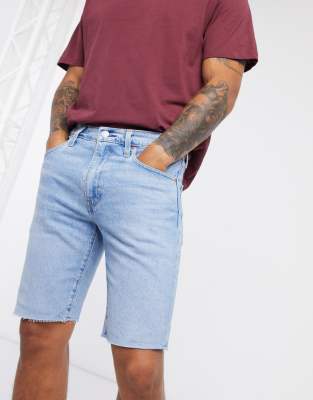 Levi's slim denim shorts in light wash 