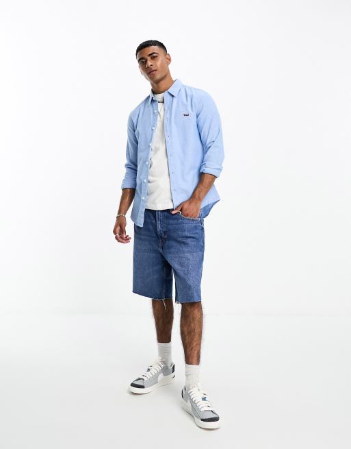 Levi's slim fit oxford shirt with small logo in blue, 3 of 4