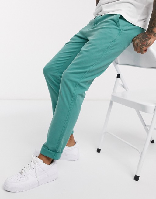 Levi's slim tapered fit chinos in jade blue shady wash