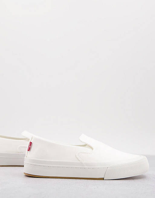 Levi's slip on canvas shoe in white | ASOS