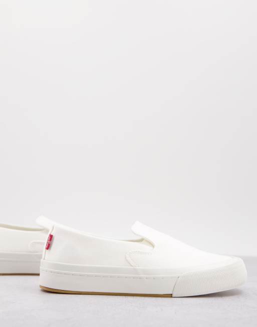 Levi s slip on canvas shoe in white ASOS