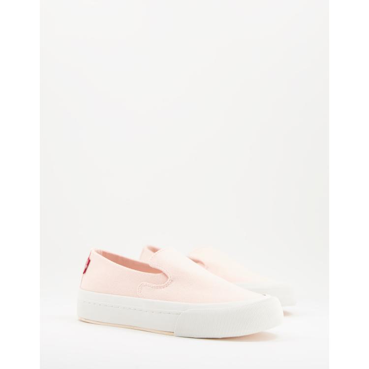 Levi's slip on low canvas shoe in pink | ASOS