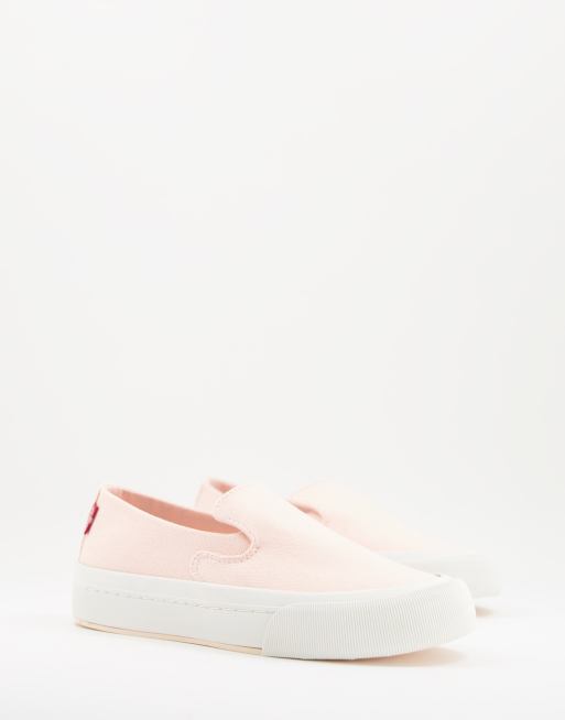 Light pink best sale canvas vans