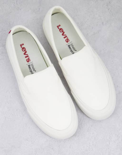 Levi's slip on low canvas shoe in white | ASOS