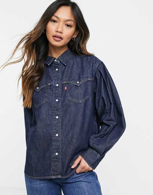 levis navy blue shirt