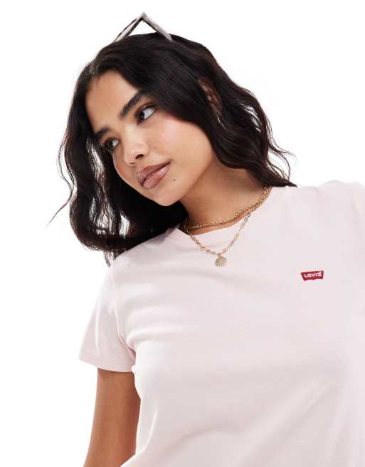 Levi's small batwing logo Perfect T-shirt in pink
