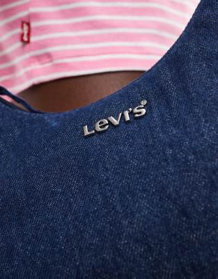 LEVI'S SMALL DENIM SHOULDER BAG WITH LOGO 