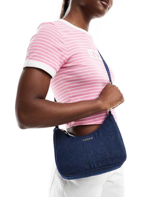 Levi's small denim shoulder bag with logo in blue, 4 of 4