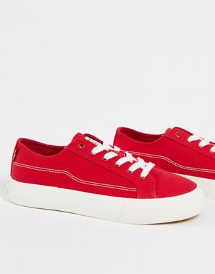 Levi's lace up trainer in red - ASOS Price Checker