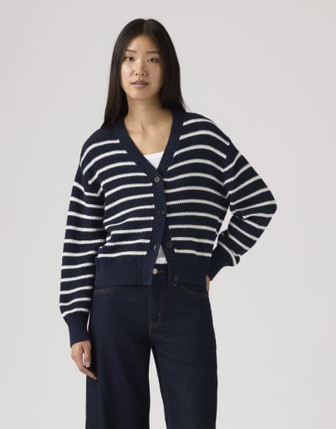 Levi's Snowflake striped cardigan in blue - view 1