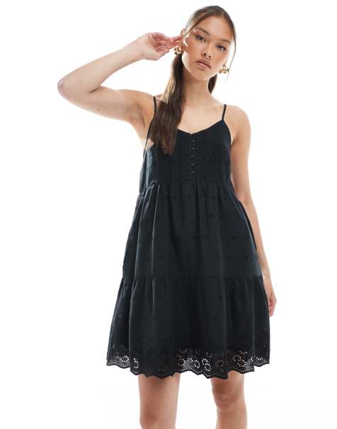 Levi's - Sort cami-minikjole i broderie anglaise - view 1