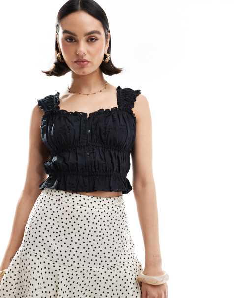 Levi's - Sort croptop med broderier - view 1