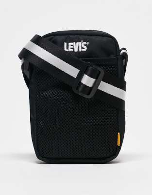 Levi's - Sort flight-taske med plakatlogo