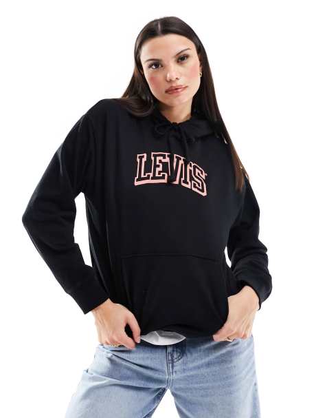 Levi's - Sort hættetrøje med lille sportslogo - view 1