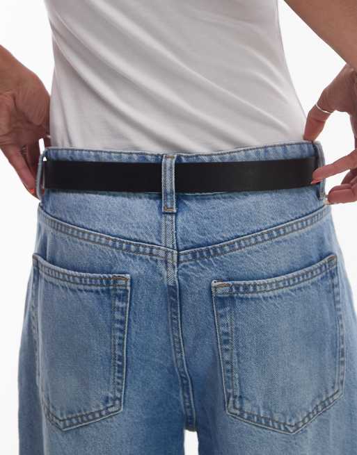 Levi's - Sort læderbælte med firkantet spænde, 3 af 3