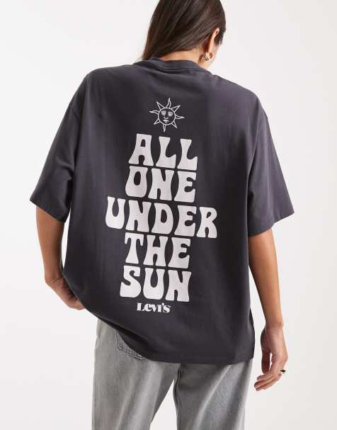 Levi's - Sort oversized T-shirt med grafisk print - view 1