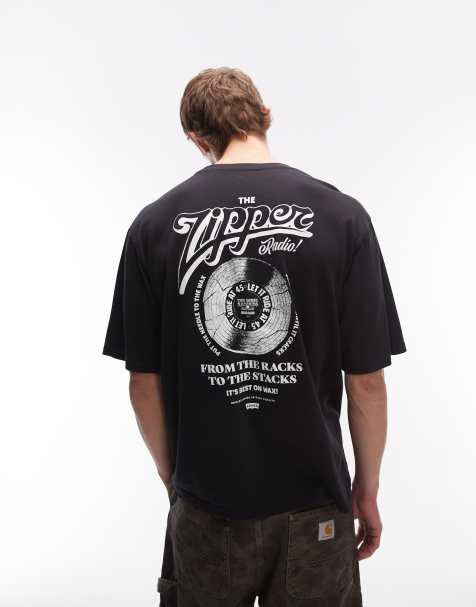 Levi's - Sort oversized T-shirt med grafisk rygprint - view 1