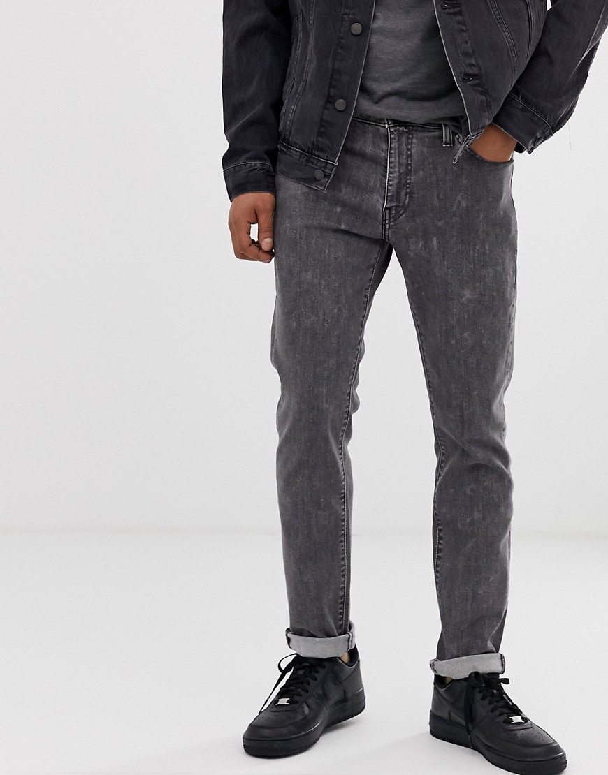 Levi's — Sorte 511 jeans med lav talje og smal pasform