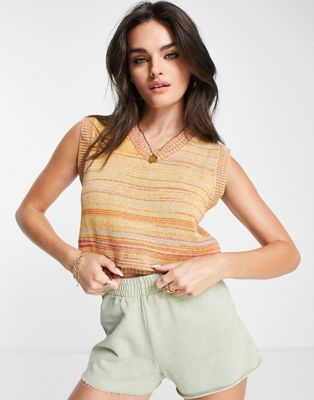 Levi's space dye knitted vest in multi - ASOS Price Checker