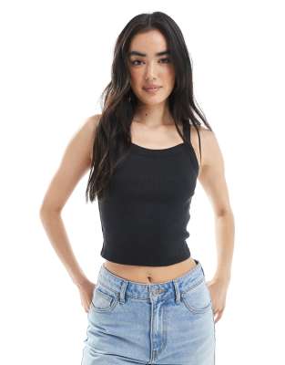 Levi's - Sportliches, geripptes Basic-Tanktop in Schwarz