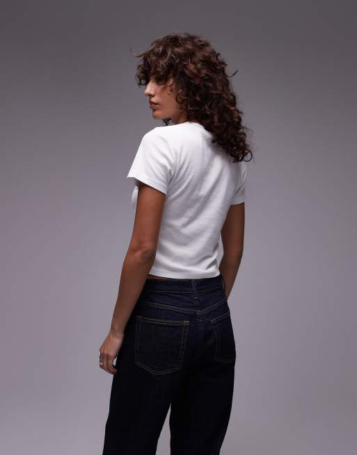 Levi's – Sportliches T-Shirt in Weiß mit mittigem Logo , 3 von 4