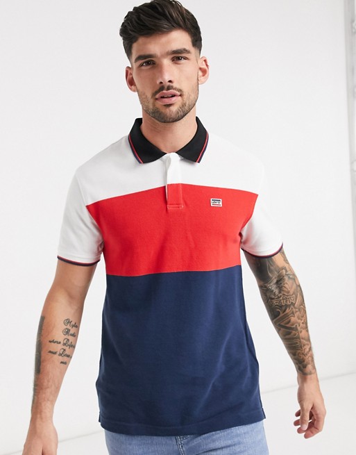 Levi's sportswear colourblock polo shirt