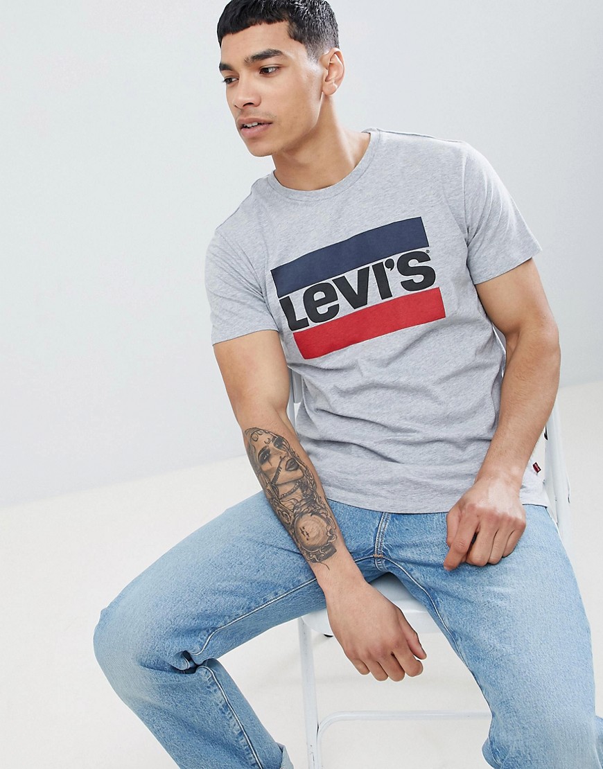 Levi's - Sportswear - T-shirt met logo-Grijs