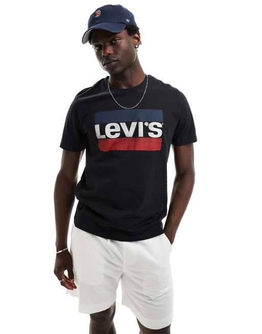 Levi s Sportswear T shirt nera con logo ASOS