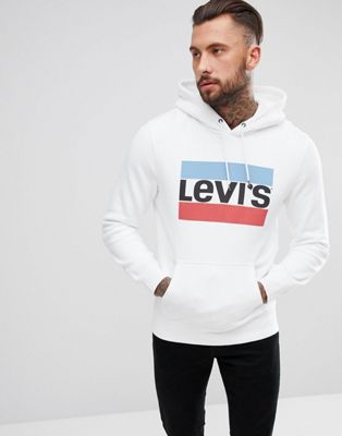 Levi's sportwear logo hoodie in white 