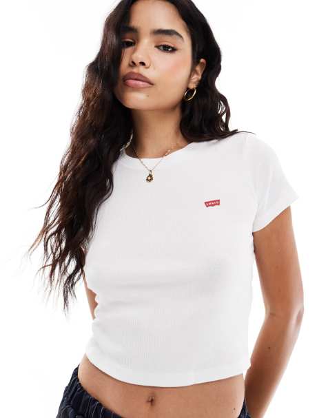 Levi's sporty batwing logo t-shirt in white - view 1