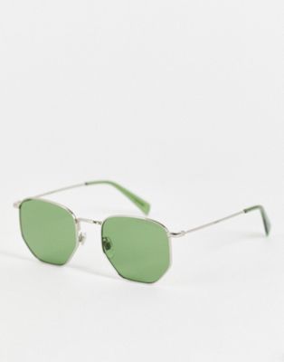 Levi's square sunglasses in green