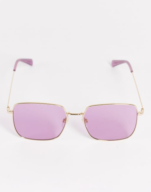 Levi's square sunglasses in purple , 4 of 4