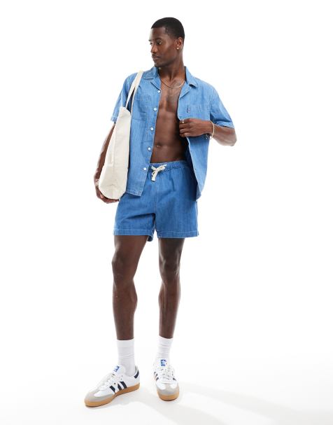 Levi's - Standard Camp - Overhemd in blauw denim, deel van co-ord set - view 1