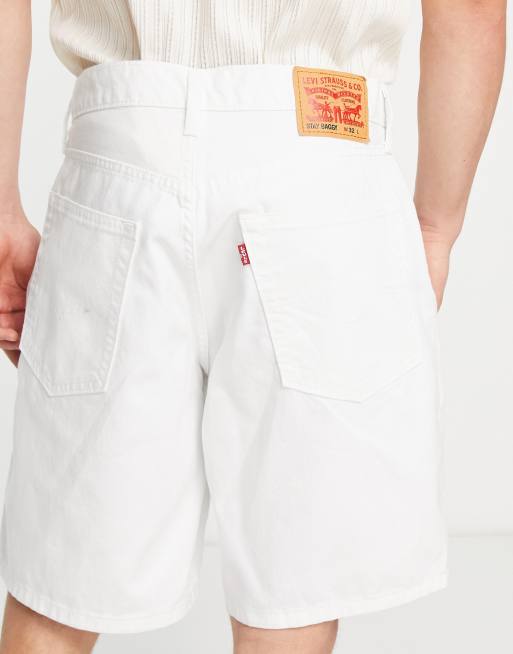 Levi's Stay Baggy denim shorts in white | ASOS