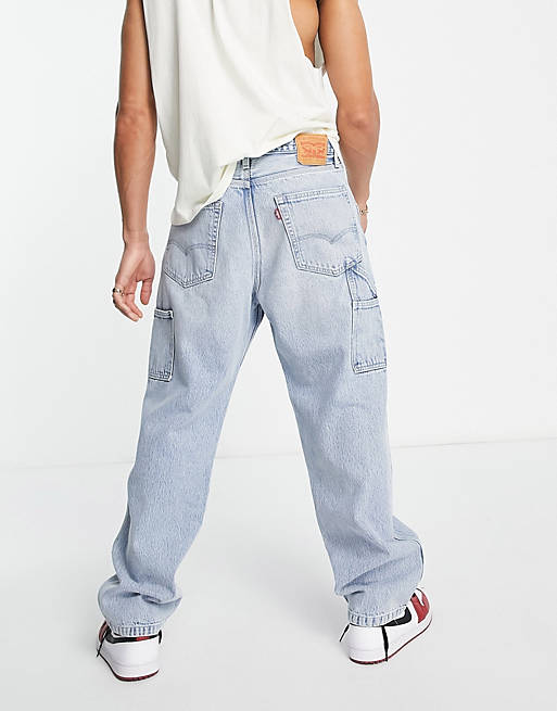 Levi's stay loose carpenter jeans in light blue wash | ASOS