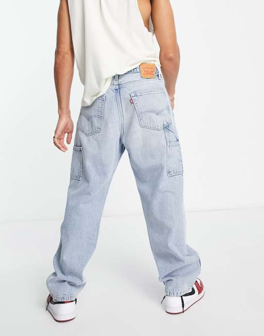 Levi s stay loose carpenter jeans in light blue wash