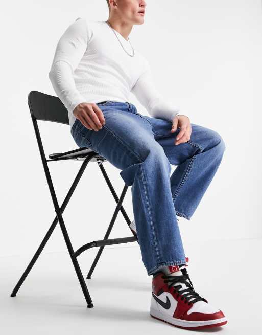 Levi's – Stay Loose – Mellanblå ankellånga jeans