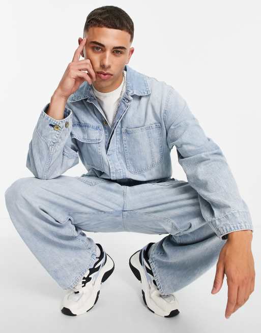 Levi's stay loose overall jeans in bleach blue wash | ASOS