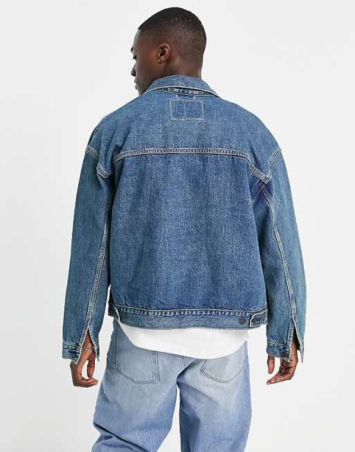 Levi's stay loose type 2 denim trucker jacket in blue wash Levi's stay loose type 2 denim trucker jacket in blue wash