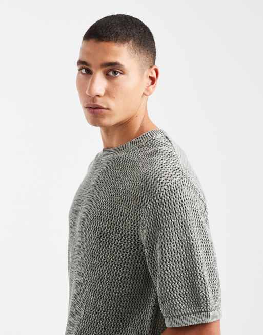 Levi's - Stinson - T-shirt en maille ajourée - Kaki, 4 de 5