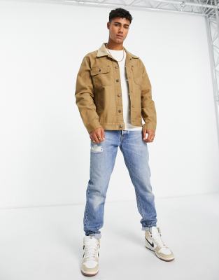 levis tan jean jacket