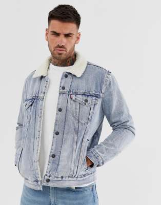 Levi's stonebridge denim borg trucker 