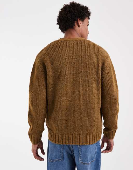 Levi's storstickade kofta med knappar i brunt, 2 av 5