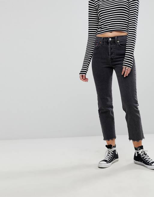 Levi's raw hem jeans best sale